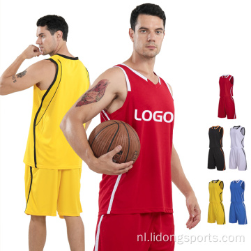 Basketbal uniform aangepaste volwassen mannen basketball jersey set